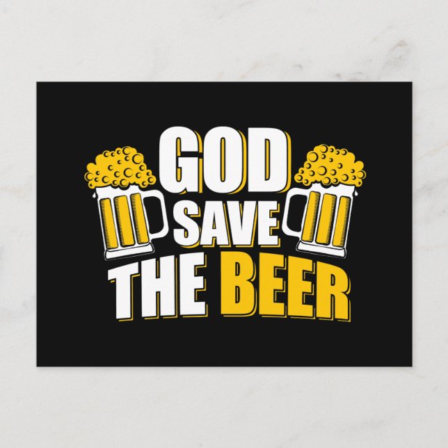 god save the beer postcard (Front)