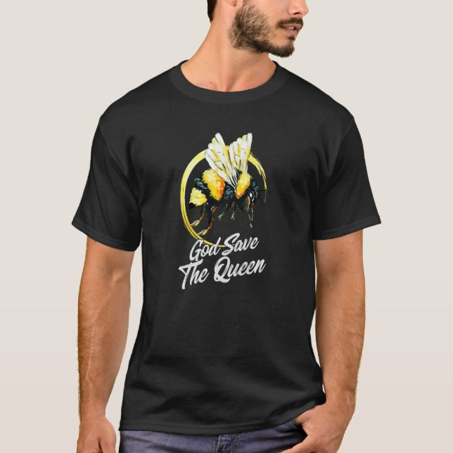 God Save The Bees Beekeeper Hives Honey Apiary Api T-Shirt (Front)