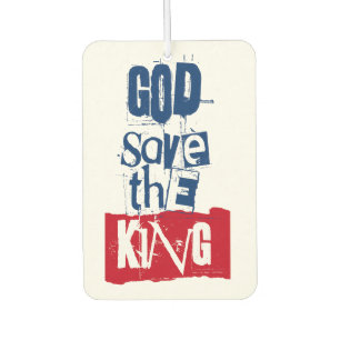 God Save The King Charles British Royal Monarch C Car Air Freshener
