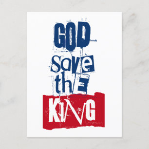 God Save The King Charles British Royal Monarch   Holiday Postcard