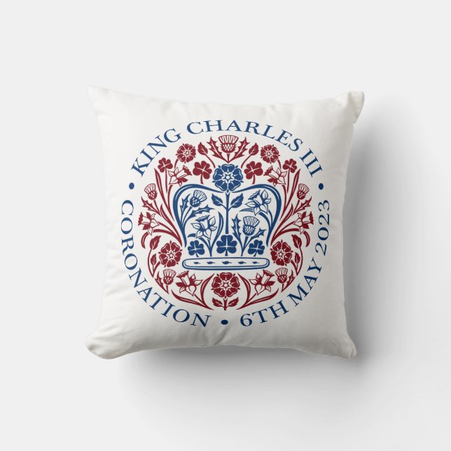 God Save the King Charles III - UK Proud Royal Cor Cushion (Front)