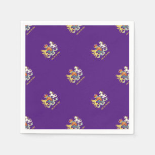 God Save the King Coat of Arms, King Charles III Napkin