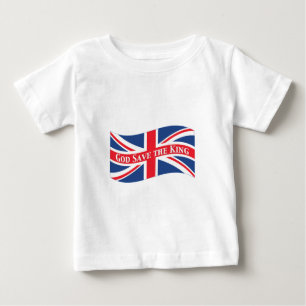 God Save the King with Union Jack Baby T-Shirt