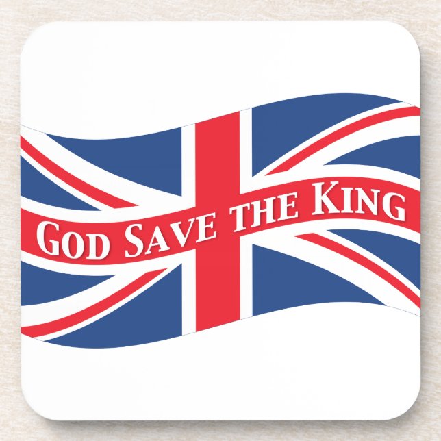 God Save the King with Union Jack Coaster (Front)