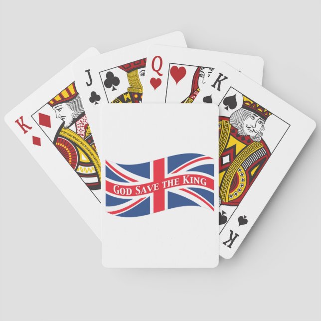 God Save the King with Union Jack Playing Cards (Back)