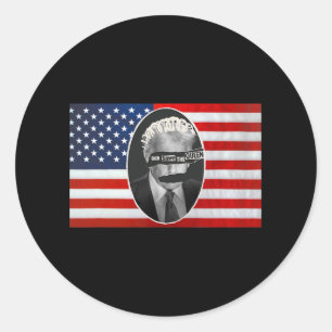 God Save The Queen Anti Trump Classic Round Sticker