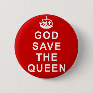 God Save the Queen Tshirts, Bags, Gifts 6 Cm Round Badge