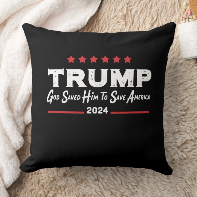 God Saved Him To Save America Trump 47 Cushion (Blanket)