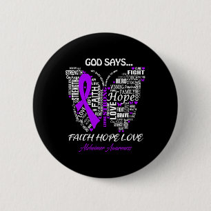 God Say Faith Hope Love Heimerheimer Awareness Gif 6 Cm Round Badge