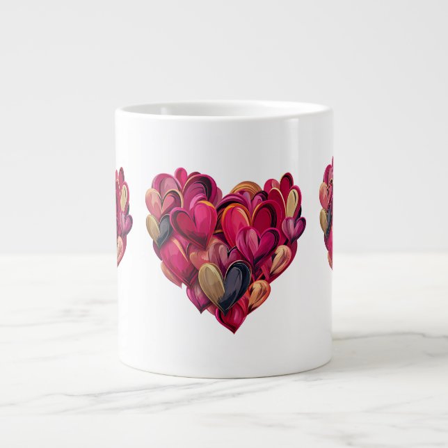 God Say I Am Lace Bow Christian Girl Women Bible V Large Coffee Mug (Front)