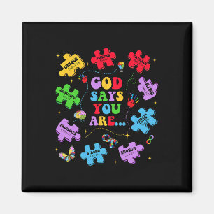 God Say You Are Autism Christian Jesus Bible Verse Magnet