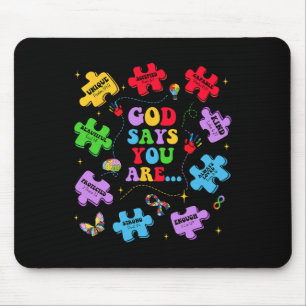 God Say You Are Autism Christian Jesus Bible Verse Mouse Pad