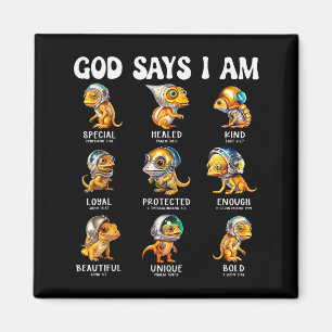 God Says I Am Astronaut Reptile Scripture Bible De Magnet