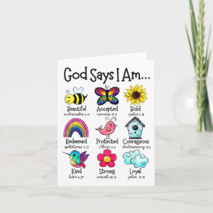 God Says I Am Bee Spring Christian Funny Easter Da Card
