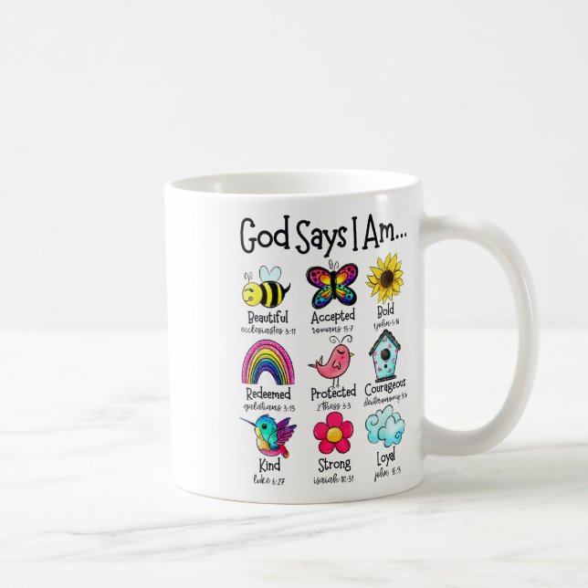God Says I Am Bee Spring Christian Funny Easter Da Coffee Mug (Right)