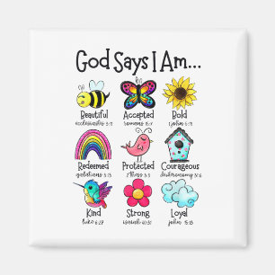 God Says I Am Bee Spring Christian Funny Easter Da Magnet