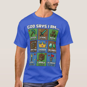 God Says I Am Bible Verses Pixel Art Christian Gam T-Shirt