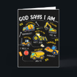 God Says I Am Christian Bible Verses Boys Construc Card<br><div class="desc">God Says I Am Christian Bible Verses Boys Construction Truck</div>