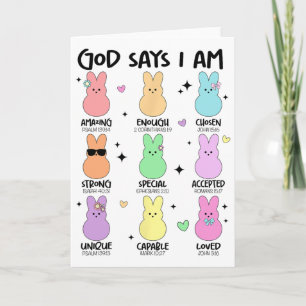 God Says I Am Christian Boys Girls Toddler Kids Ea Card