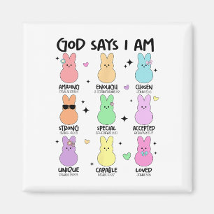 God Says I Am Christian Boys Girls Toddler Kids Ea Magnet