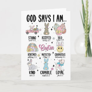 God Says I Am Easter Day Funny Christian Religious Card