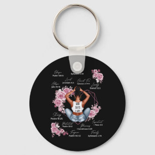 God Says I Am Melanin Black History Month African  Key Ring