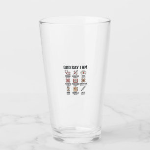 God Says I Am Nurse Faith Vintage Engraving Design Glass