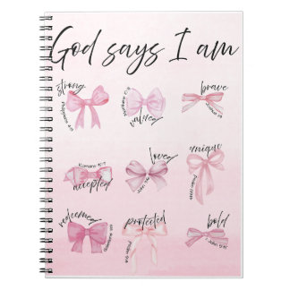 "God says I am..." Spiral Notebook