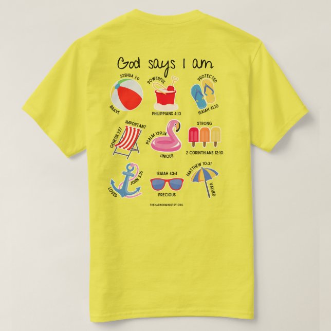 God Says I Am T-Shirt (Design Back)