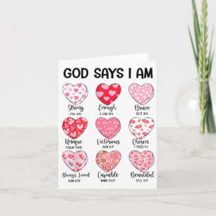 God Says I Am Valentine Funny Christian Jesus Reli Card