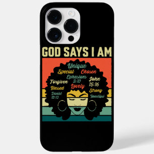 God Says I'm Unique Special Chosen - Melanin Black Case-Mate iPhone 14 Pro Max Case