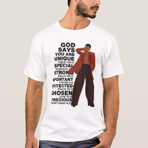 God Says Melanin Girl International Women Day Girl T-Shirt