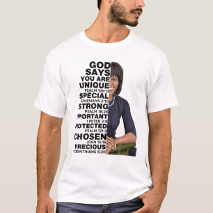 God Says Michelle Obama Women History Month Love M T-Shirt