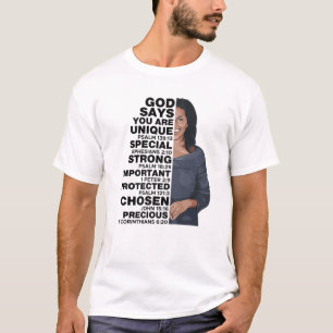 God Says Michelle Obama Women History Month Love M T-Shirt