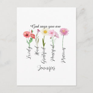 God says you are, Christian wedding anniversary  Postcard