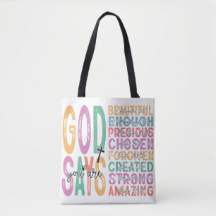 God Says You Are Enough Tote Bag