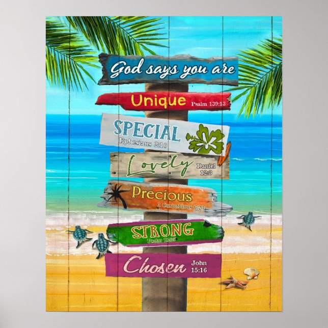 God says you are Turtle Poster (Front)