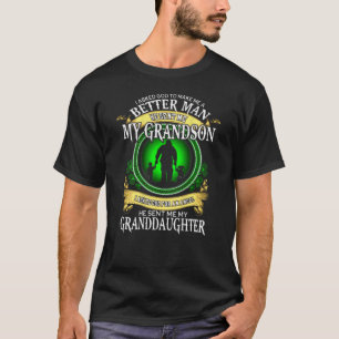 God Sent Me My Grandson Granddaughter Funny Grandp T-Shirt