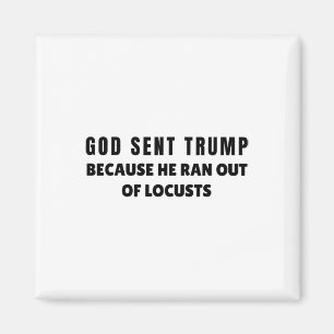 God Sent Trump Because He Ran Out Of Locusts Anti- Magnet