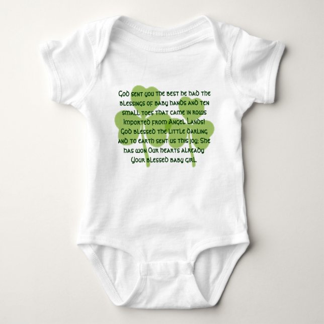 God Sent You the Best that He had Baby Girl Bodysuit (Front)