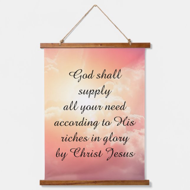 God Shall Supply All Your Need Wall Tapestry (Front)
