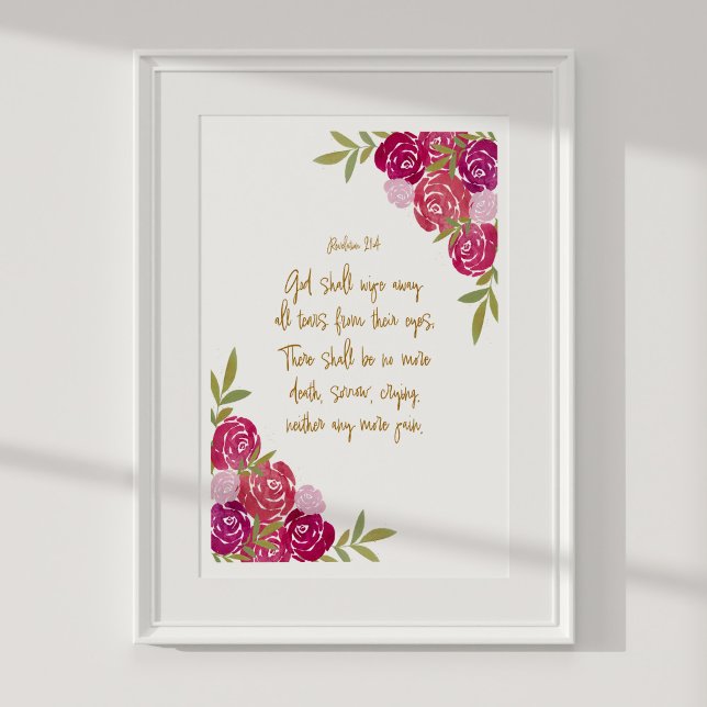 God Shall Wipe Away All Tears Revelation 21:4  Poster (Creator Uploaded)