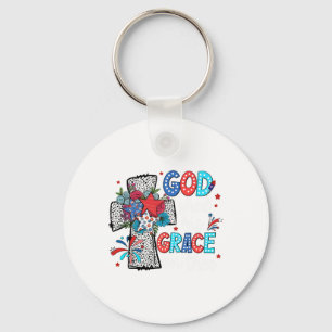 God Shed His Grace On Thee Jesus Christ American 4 Key Ring