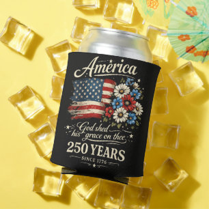 God Shed His Grace On Thee USA 250th Anniversary Can Cooler