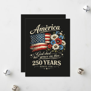 God Shed His Grace On Thee USA 250th Anniversary Holiday Card