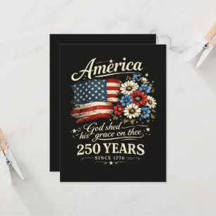 God Shed His Grace On Thee USA 250th Anniversary Invitation