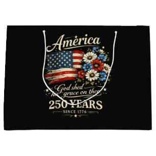 God Shed His Grace On Thee USA 250th Anniversary Large Gift Bag