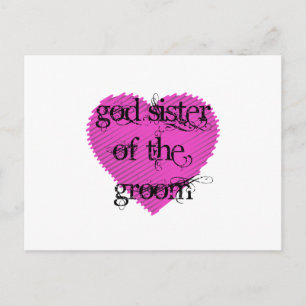 God Sister of the Groom Postcard