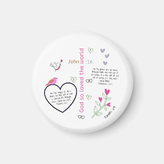God so Loved the World Christian Shirt Magnet