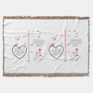 God so Loved the World Christian Shirt Throw Blanket
